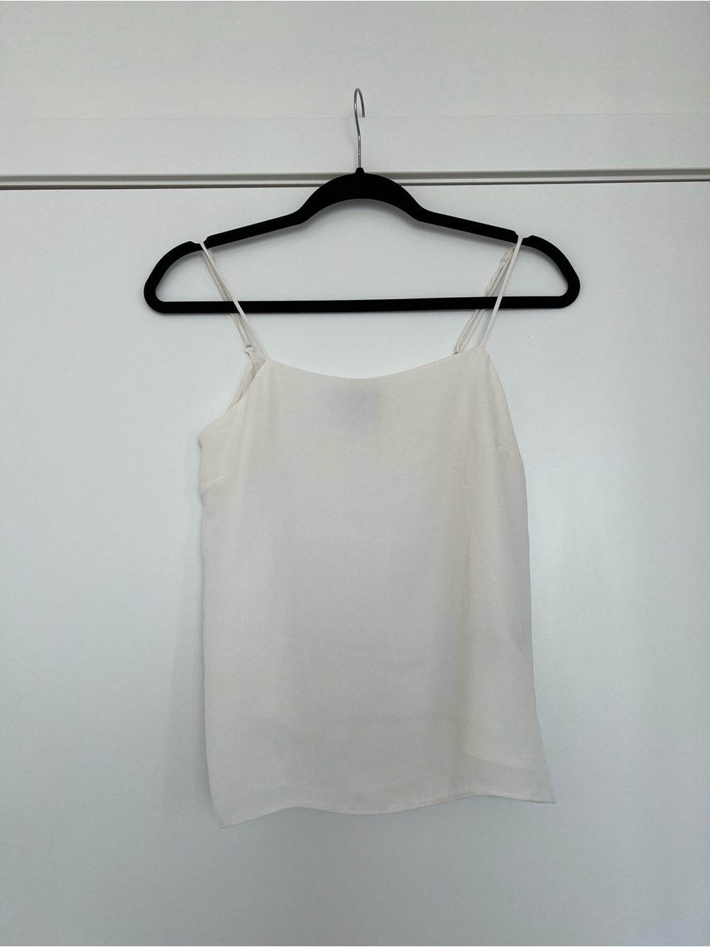 H&M Cream Spaghetti Strap Cami Flowy Light Chiffon Top EUR 36 US 4